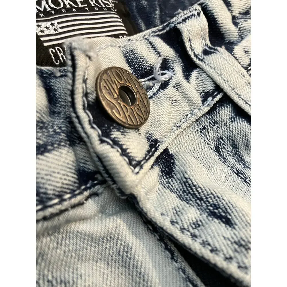 Smoke Rise Jeans Streetwear Grunge 30x32 Mens' Teen Distressed‎ Skater Moto